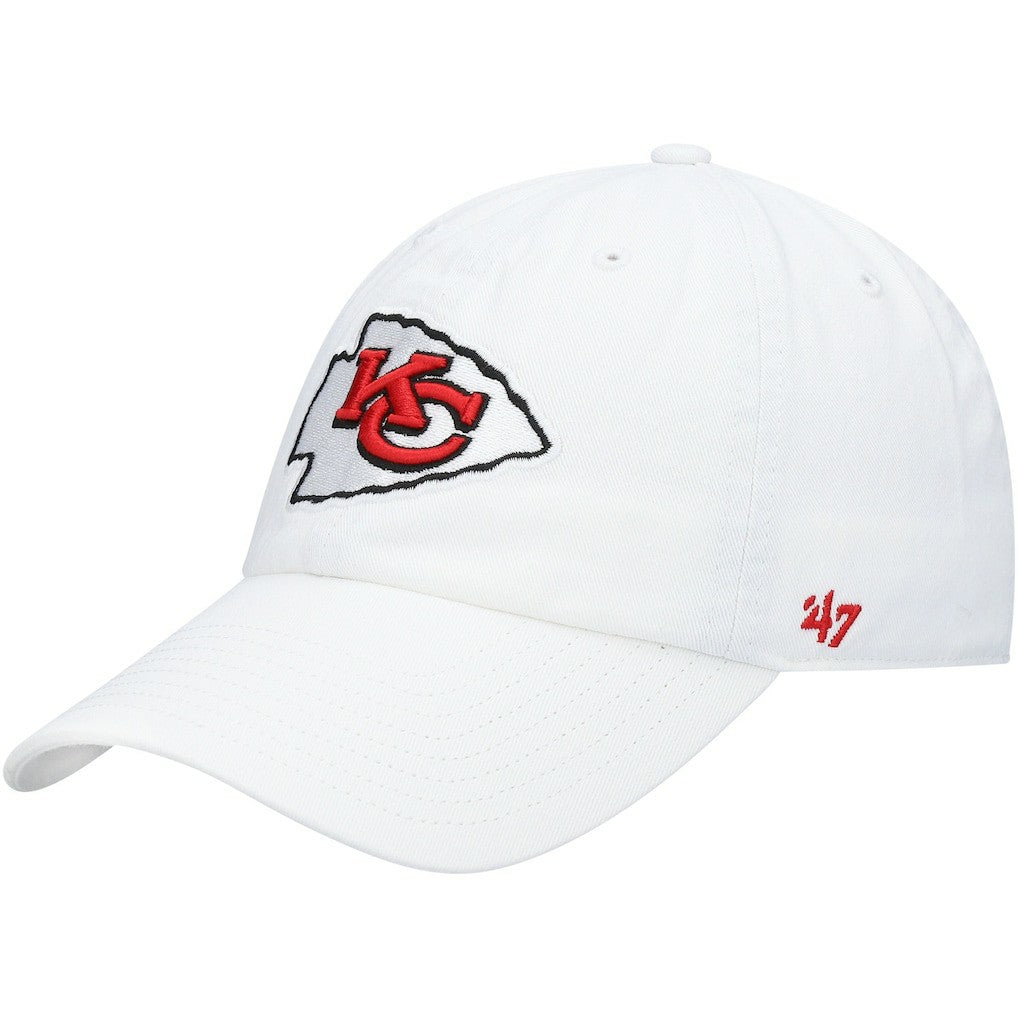 47 brand Kansas City Chiefs '47 Logo Clean Up Adjustable Hat White