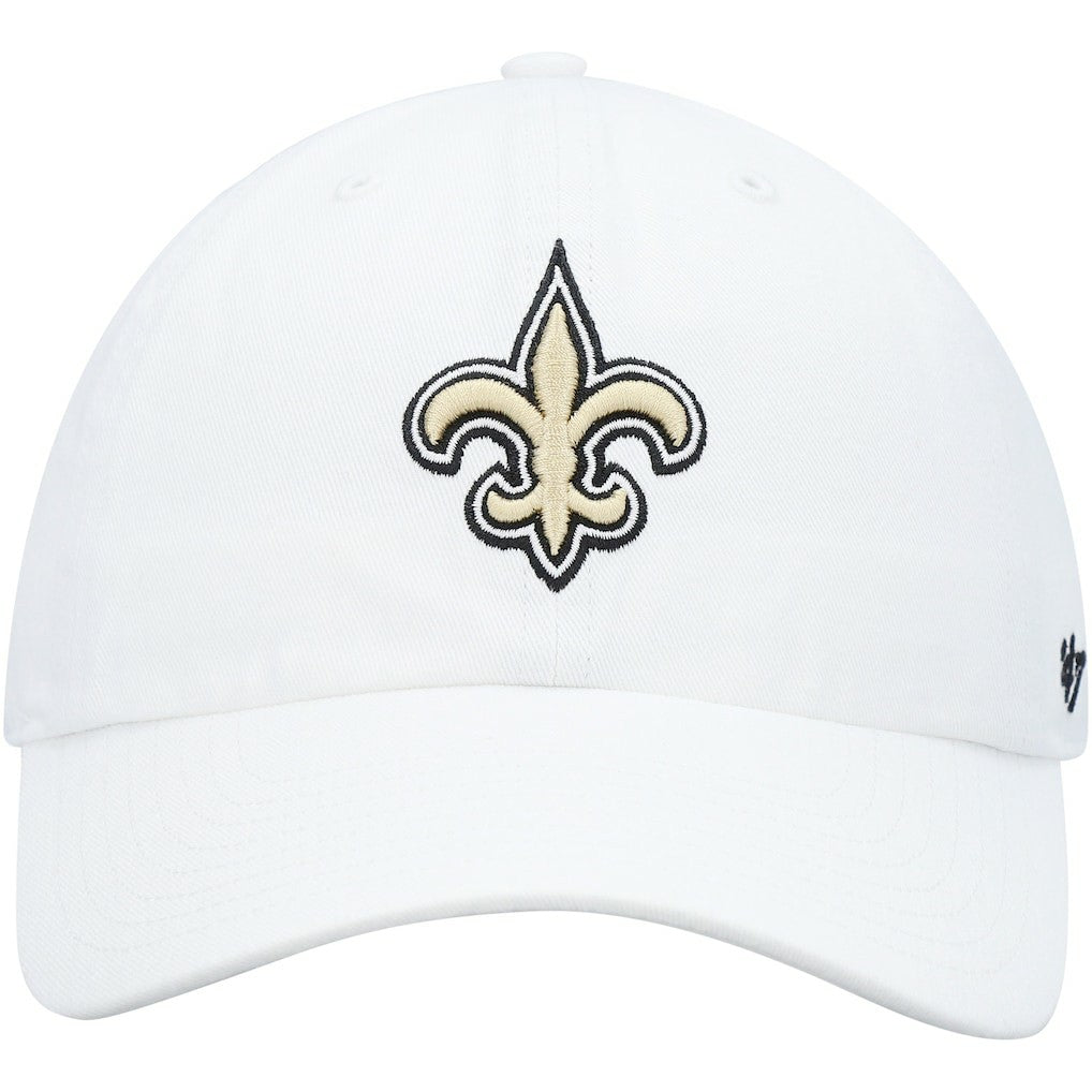 47 brand New Orleans Saints '47 Logo Clean Up Adjustable Hat White