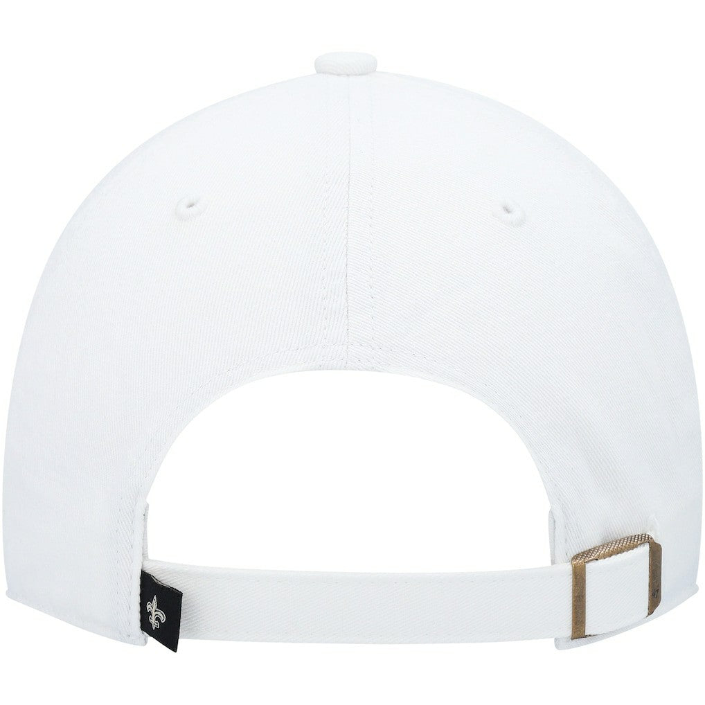47 brand New Orleans Saints '47 Logo Clean Up Adjustable Hat White