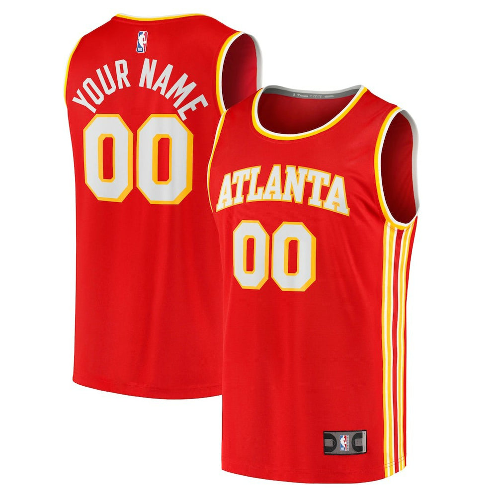 Atlanta Hawks Fast Break Replica Custom Jersey Icon Edition Red | Fanatics US