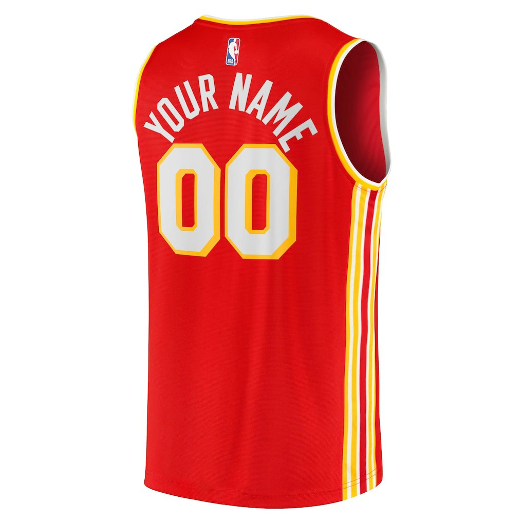 Atlanta Hawks Fast Break Replica Custom Jersey Icon Edition Red | Fanatics US