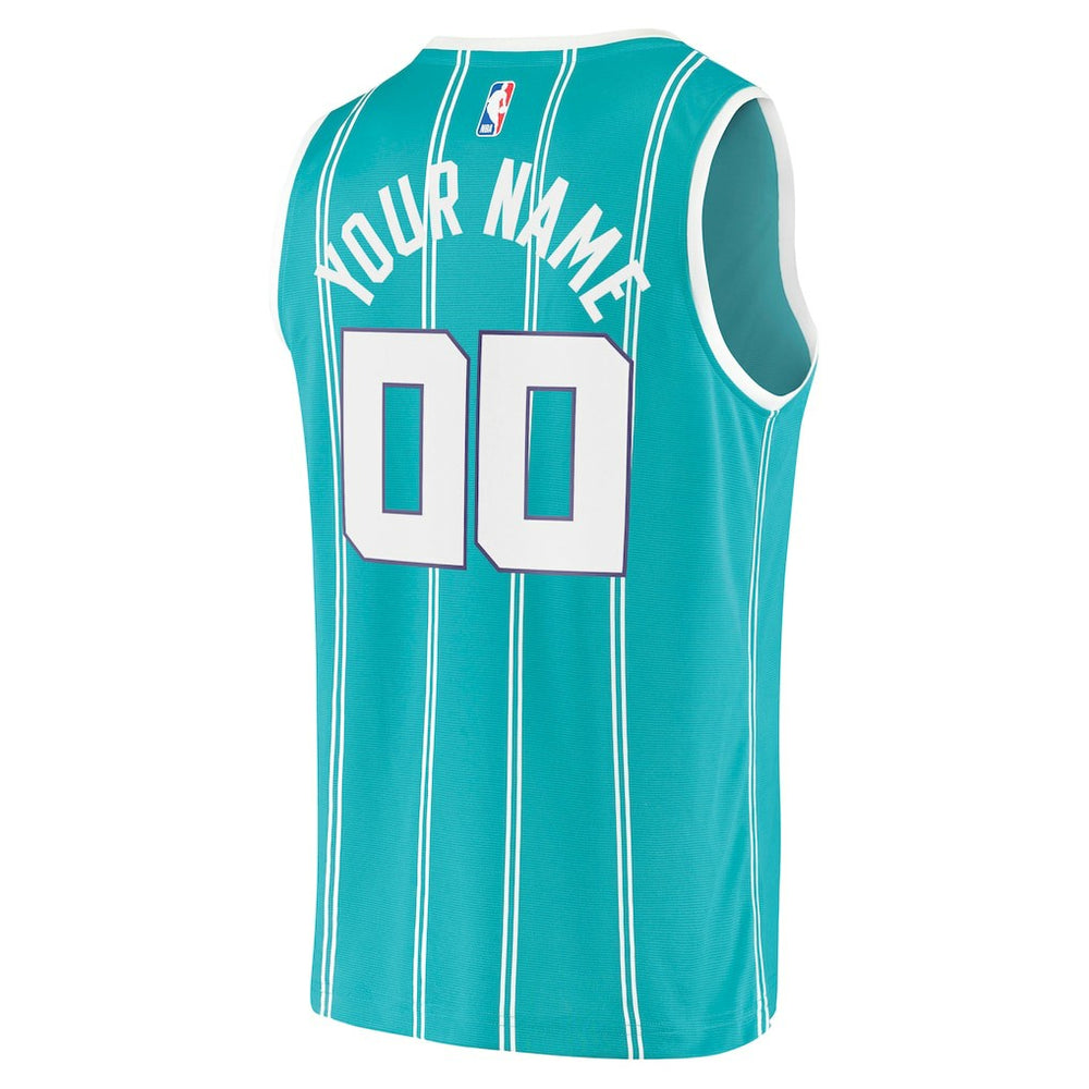 Charlotte Hornets Fast Break Replica Custom Jersey Icon Edition Teal | Fanatics US