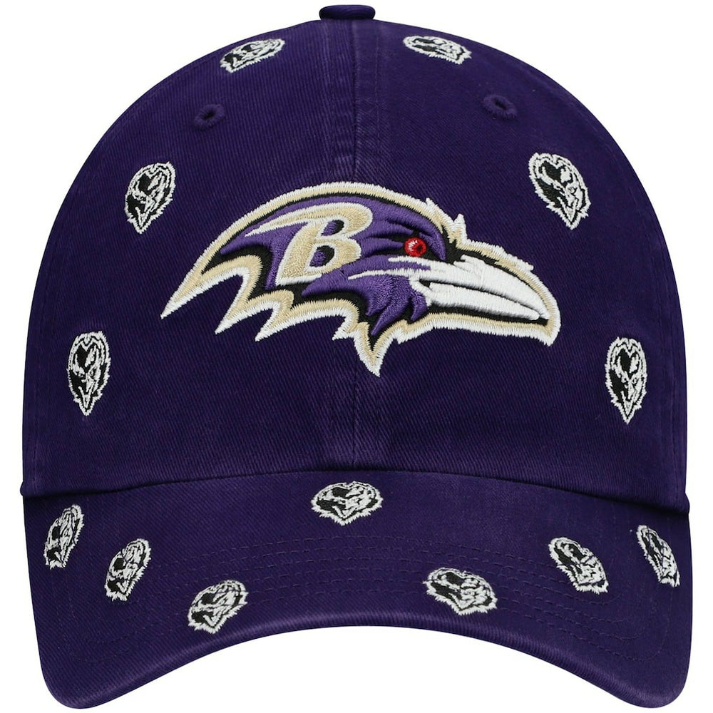 47 brand Baltimore Ravens '47 Women's Confetti Clean Up Head Logo Adjustable Hat Purple