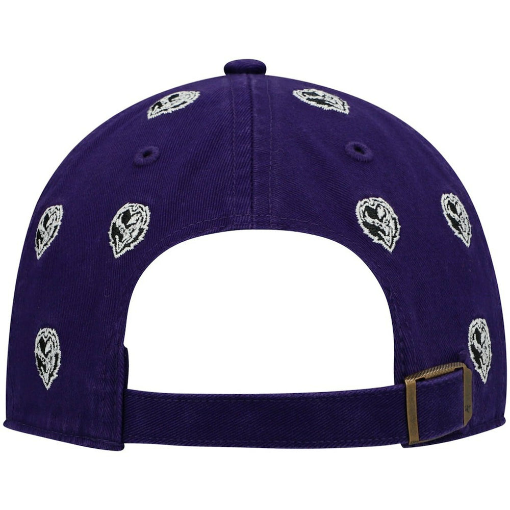 47 brand Baltimore Ravens '47 Women's Confetti Clean Up Head Logo Adjustable Hat Purple
