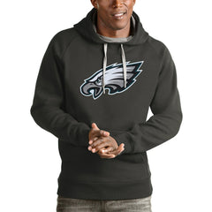 Philadelphia Eagles Antigua Victory Pullover Hoodie Charcoal