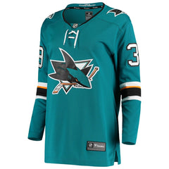 Logan Couture San Jose Sharks Fanatics Women's Breakaway Home Player Jersey - Teal - NHL 4052863