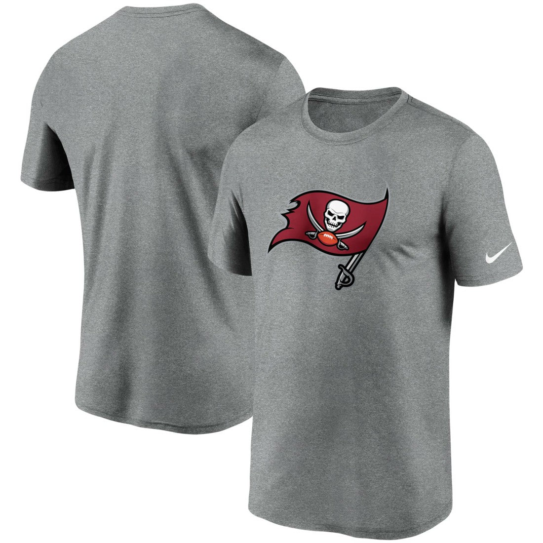 Nike Tampa Bay Buccaneers Logo Essential Legend Performance T-Shirt Heathered Pewter