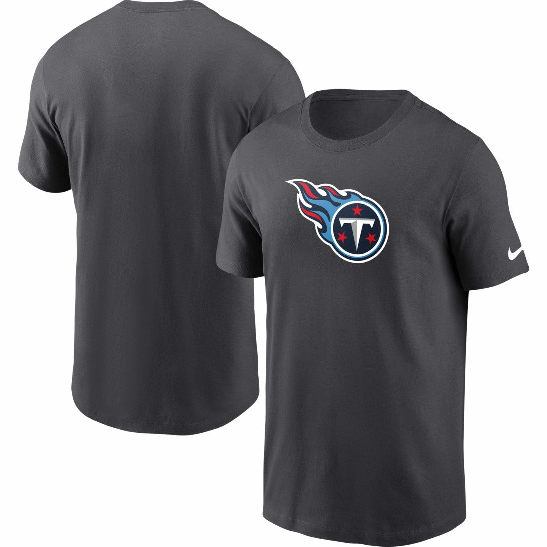 Nike Tennessee Titans Primetime Logo Essential T-Shirt Charcoal