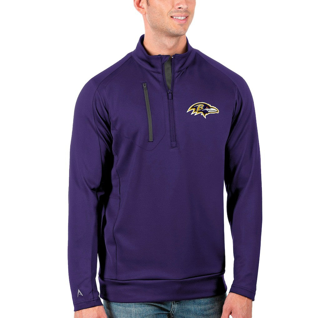 Baltimore Ravens Antigua Generation Quarter-Zip Pullover Jacket Purple/Charcoal
