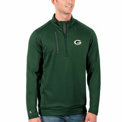 Green Bay Packers Antigua Generation Quarter-Zip Pullover Jacket Green/Charcoal