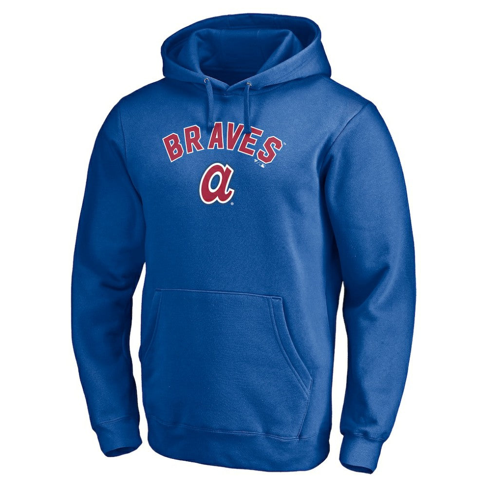 Atlanta Braves Cooperstown Winning Streak Personalized Name & Number Pullover Hoodie - Royal - MLB on Sale