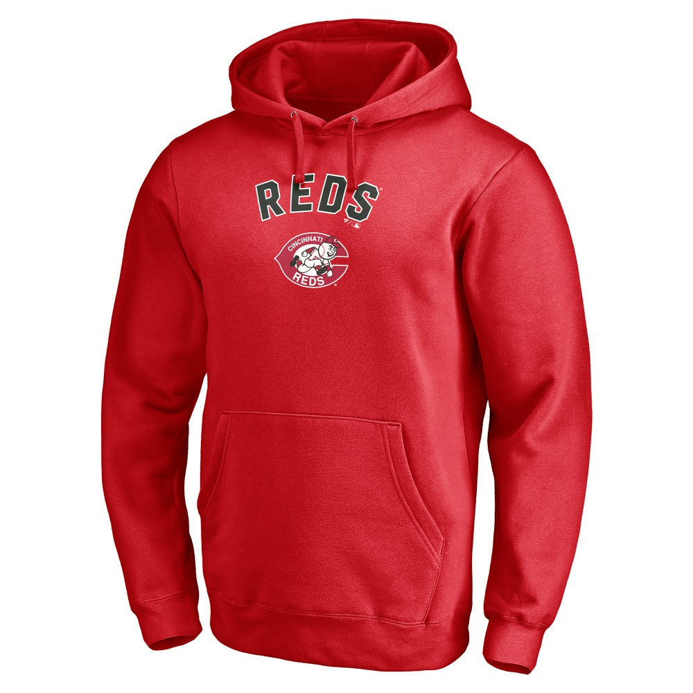 Cincinnati Reds Cooperstown Winning Streak Personalized Name & Number Pullover Hoodie - Red - MLB on Sale
