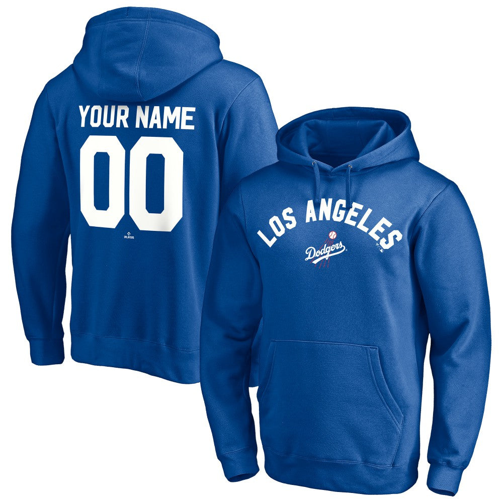 Los Angeles Dodgers Cooperstown Winning Streak Personalized Name & Number Pullover Hoodie - Royal - MLB Online