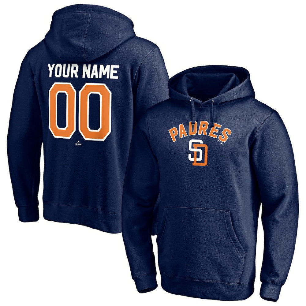 San Diego Padres Cooperstown Winning Streak Personalized Name & Number Pullover Hoodie - Navy - MLB Lifestyle