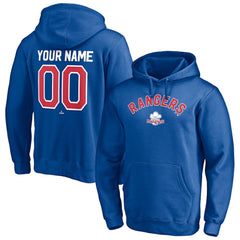 Texas Rangers Cooperstown Winning Streak Personalized Name & Number Pullover Hoodie - Royal - MLB Lifestyle