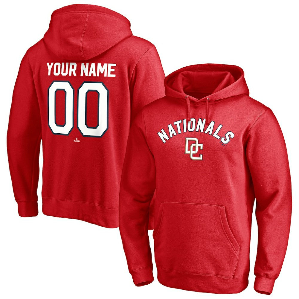 Washington Nationals Cooperstown Winning Streak Personalized Name & Number Pullover Hoodie - Red - MLB Lifestyle