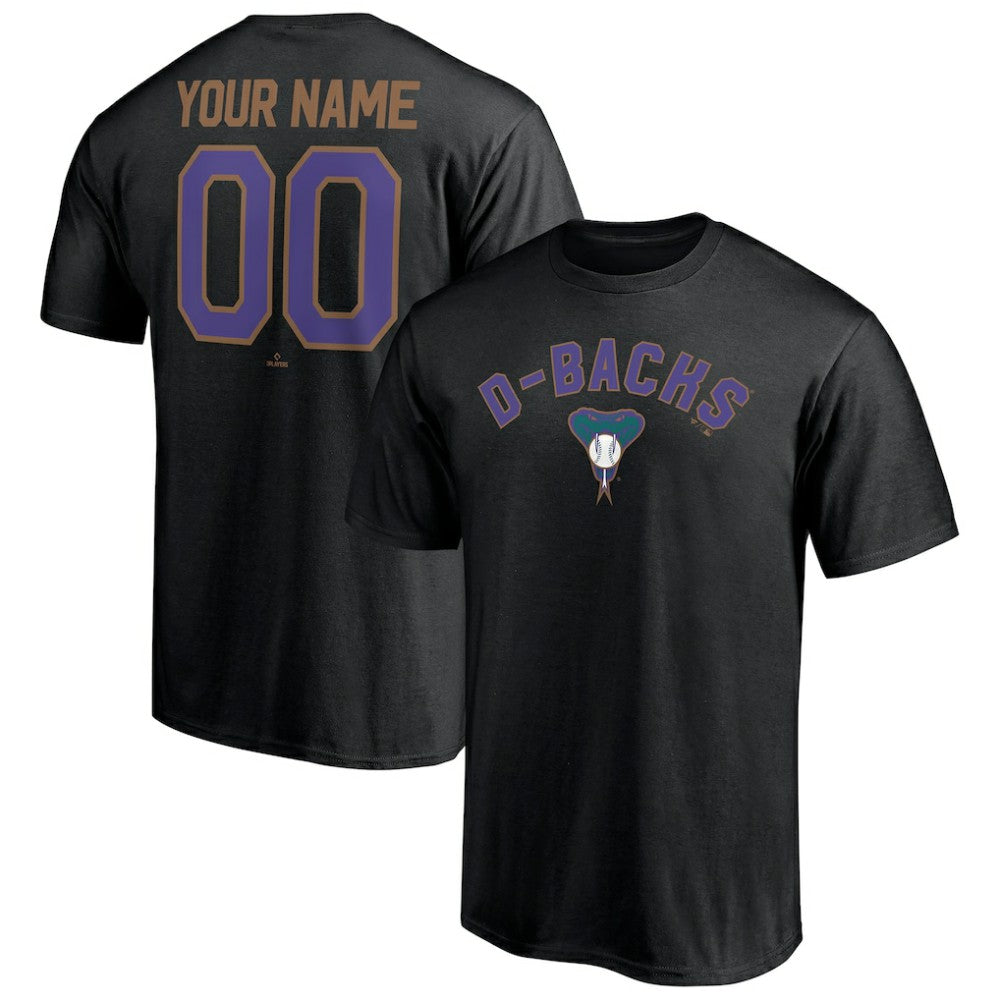 Arizona Diamondbacks Cooperstown Winning Streak Personalized Name & Number T-Shirt - Black - MLB on Sale
