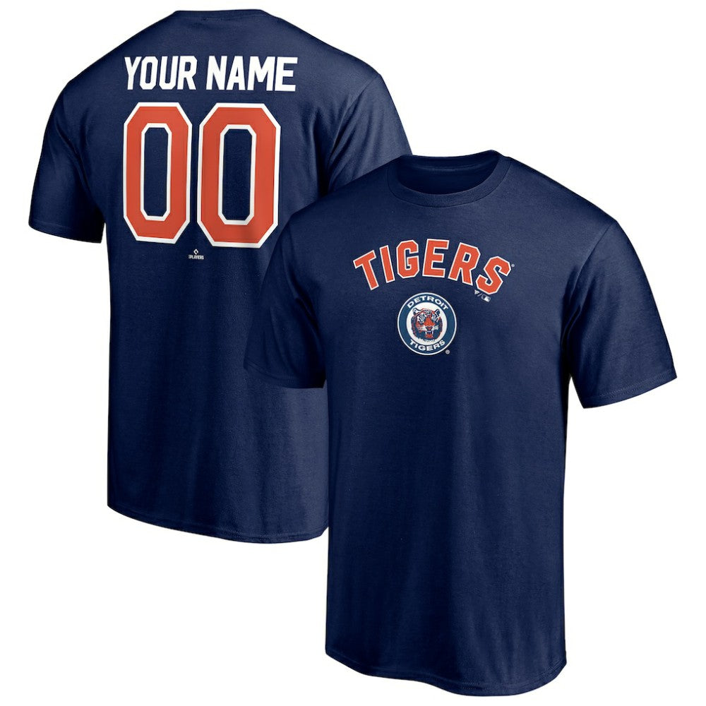 Detroit Tigers Cooperstown Winning Streak Personalized Name & Number T-Shirt - Navy - MLB Discount