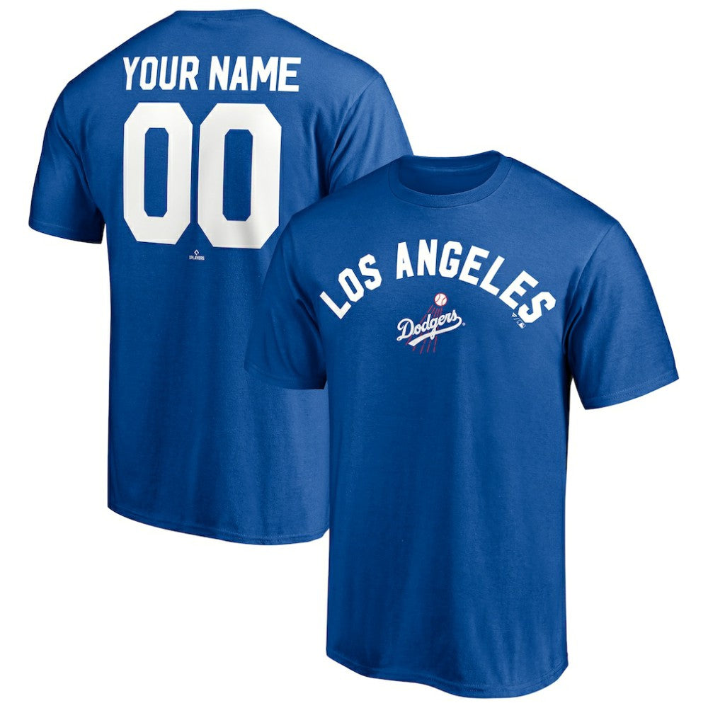 Los Angeles Dodgers Cooperstown Winning Streak Personalized Name & Number T-Shirt - Royal - MLB Lifestyle