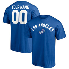 Los Angeles Dodgers Cooperstown Winning Streak Personalized Name & Number T-Shirt - Royal - MLB Lifestyle