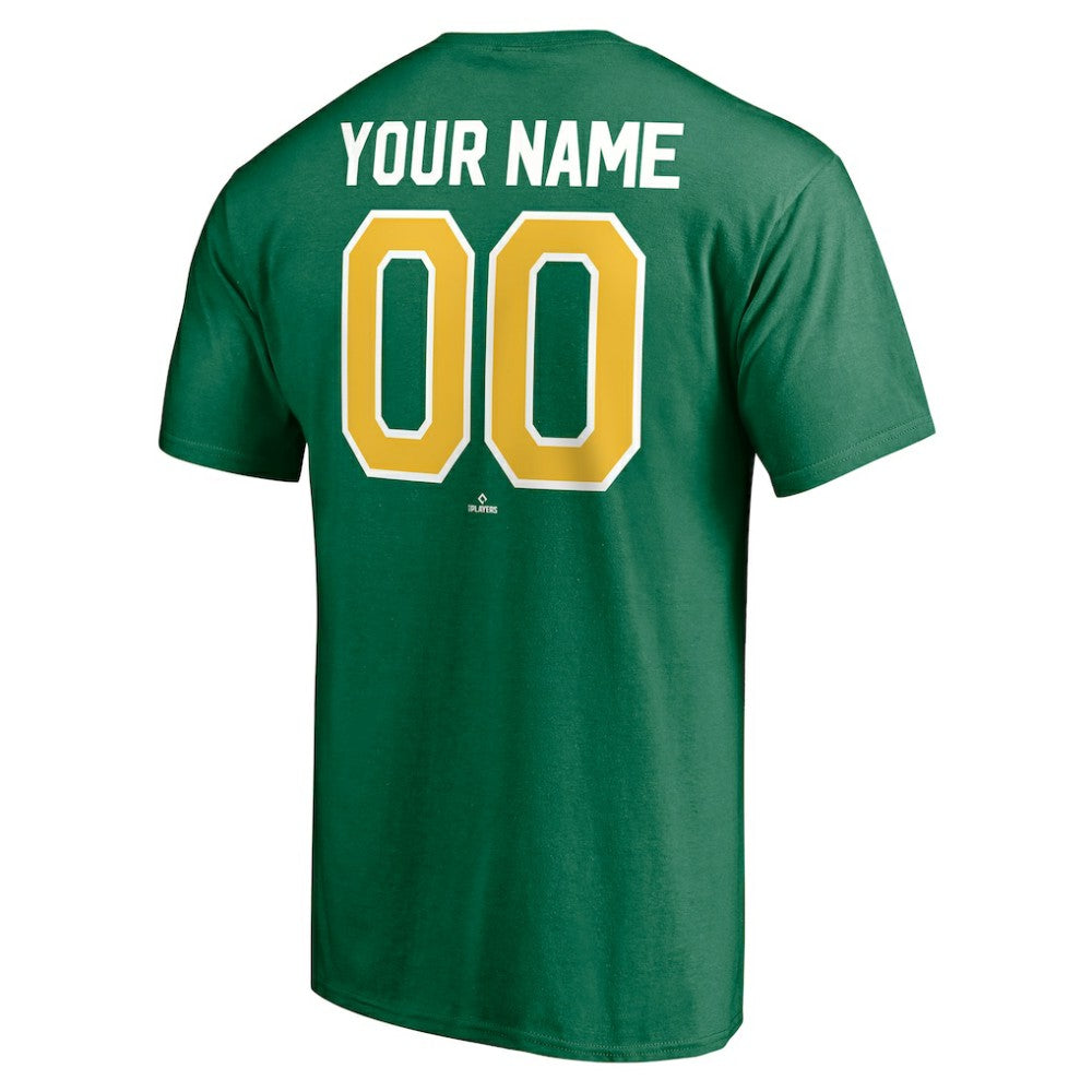 Athletics Cooperstown Winning Streak Personalized Name & Number T-Shirt - Kelly Green - MLB Sale
