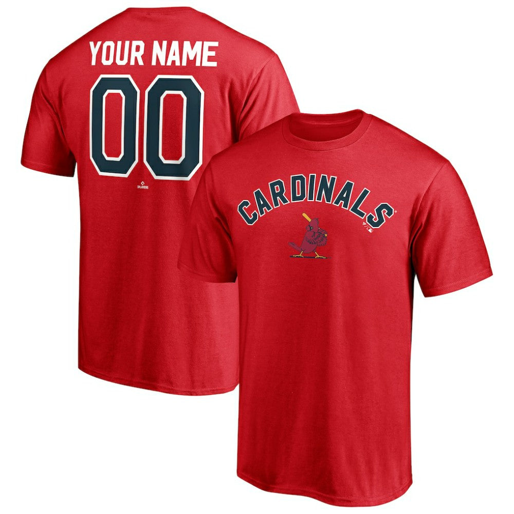 St. Louis Cardinals Cooperstown Winning Streak Personalized Name & Number T-Shirt - Red - MLB Sale