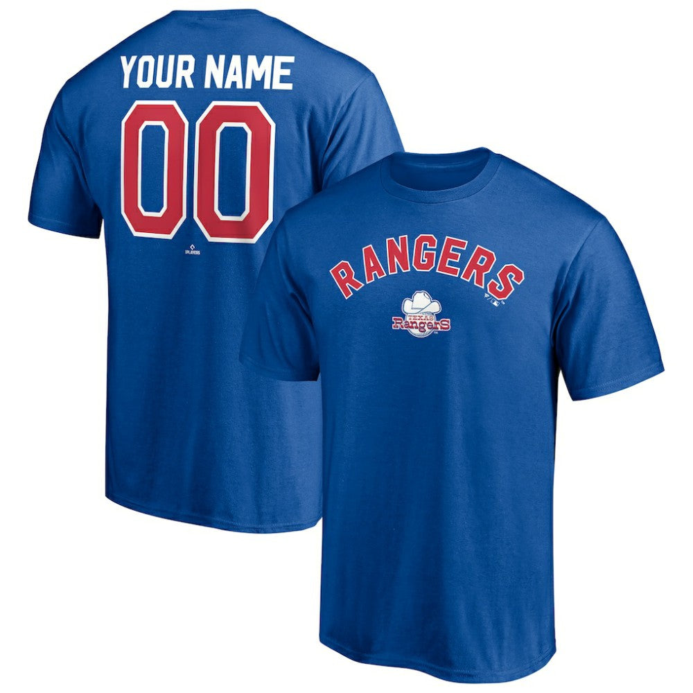 Texas Rangers Cooperstown Winning Streak Personalized Name & Number T-Shirt - Royal - MLB Online