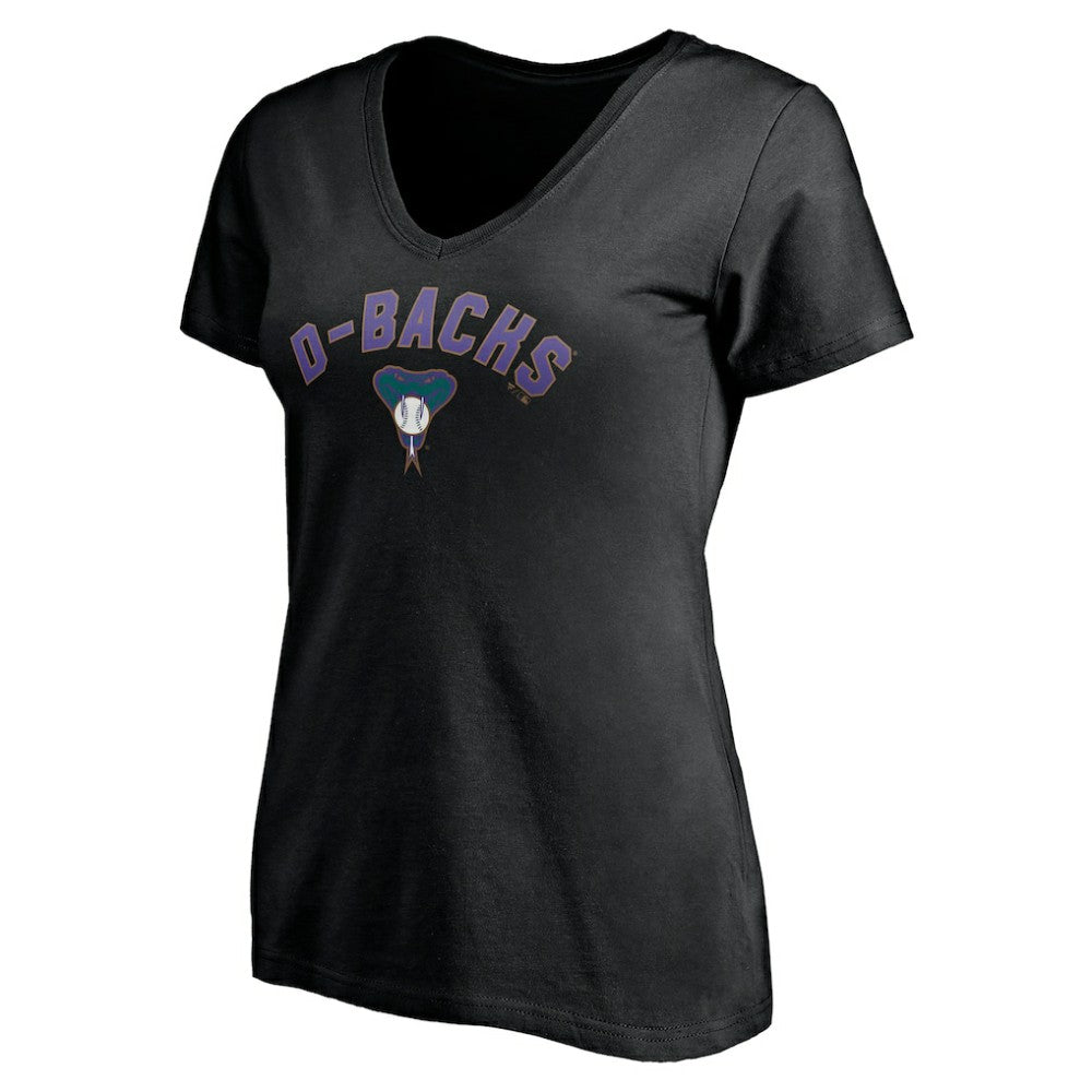 Arizona Diamondbacks Women's Cooperstown Winning Streak Personalized Name & Number V-Neck T-Shirt - Black - MLB Online