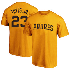 Fernando Tatis Jr. San Diego Padres Fanatics Big & Tall Name & Number T-Shirt - Gold - Fanatics on Sale