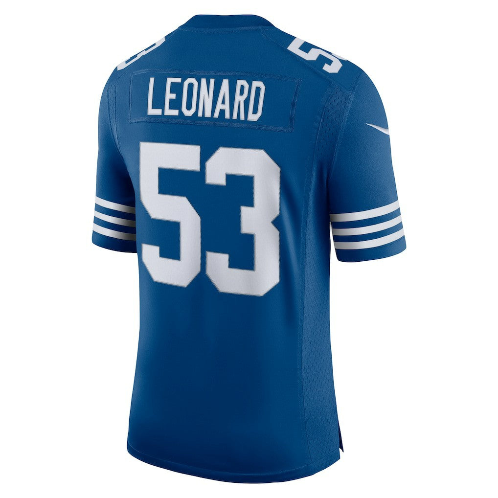 Nike Men's Darius Leonard Royal Indianapolis Colts Alternate Vapor Limited Jersey