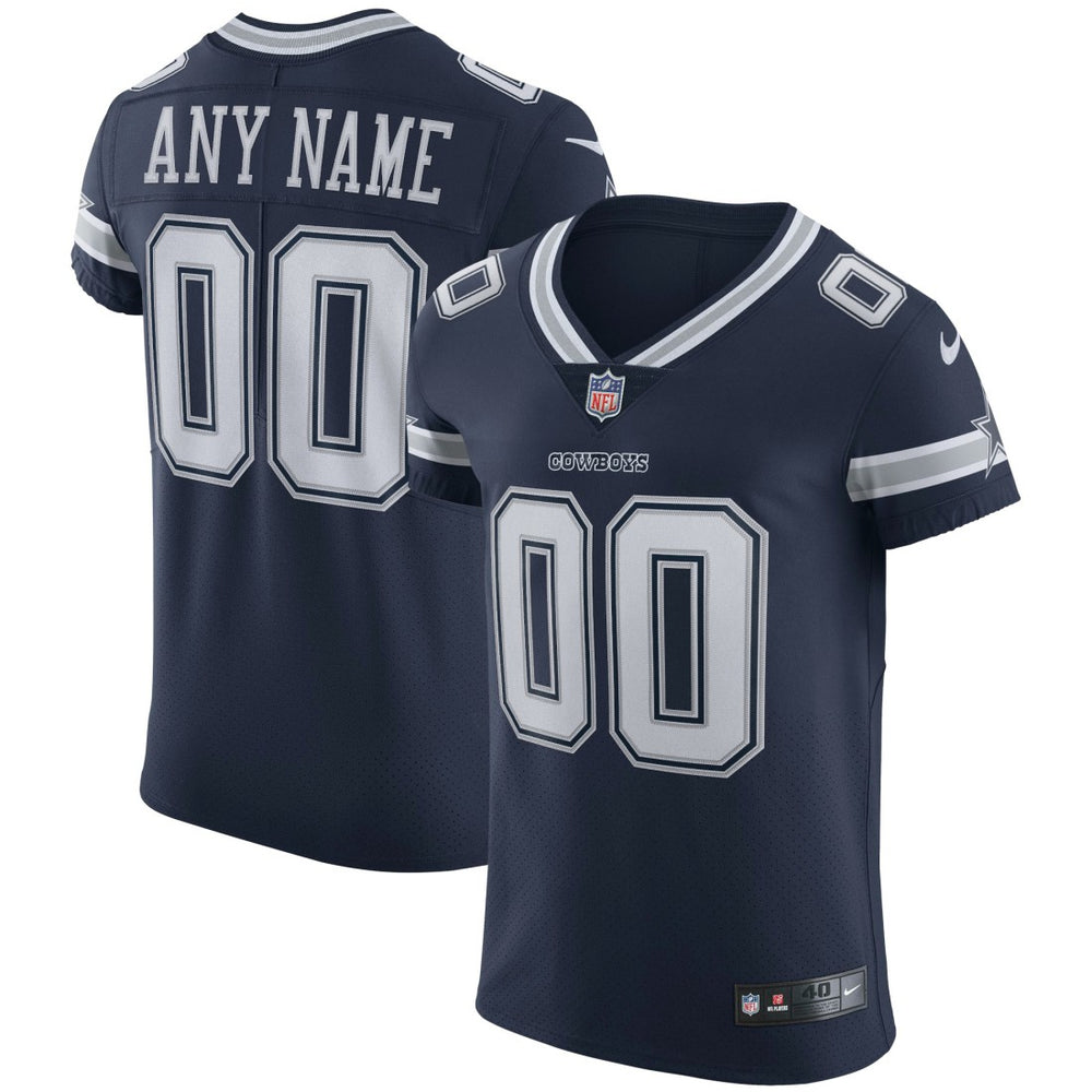 Nike Dallas Cowboys Vapor Elite Custom Jersey Navy