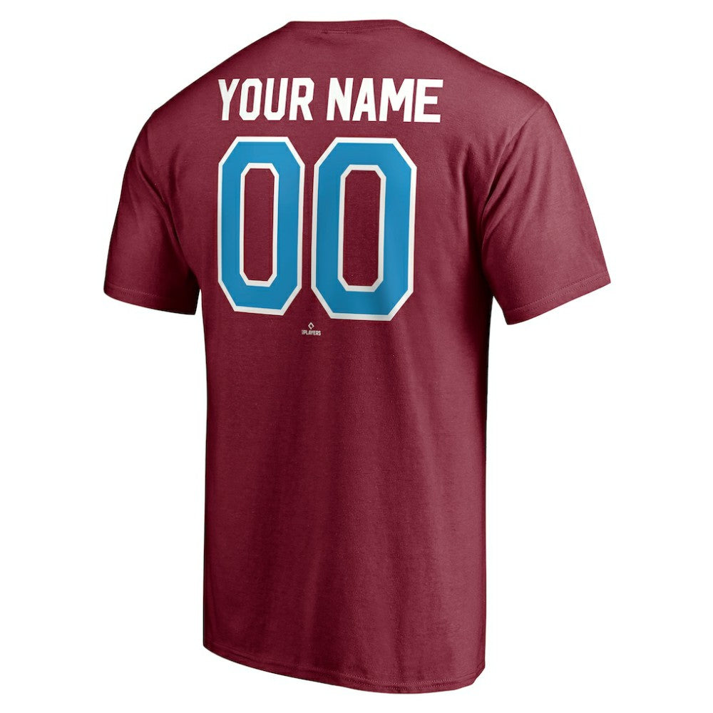Philadelphia Phillies Cooperstown Winning Streak Alternate Personalized Name & Number T-Shirt - Burgundy - MLB Lifestyle