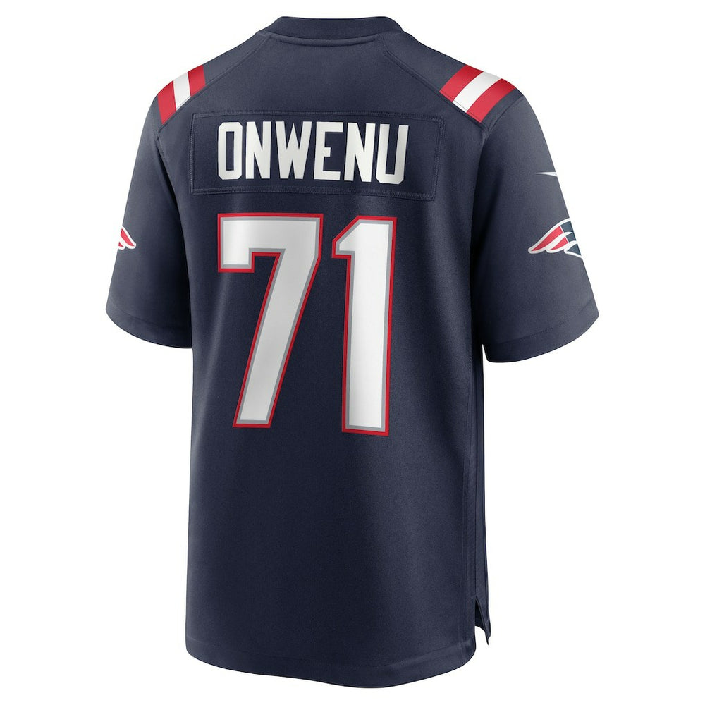 Nike Mike Onwenu New England Patriots Team Game Jersey Navy