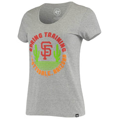 San Francisco Giants '47 Women's Spring Training Cactus Circle Scoop Neck T-Shirt - Heathered Gray - 47 brand on Sale