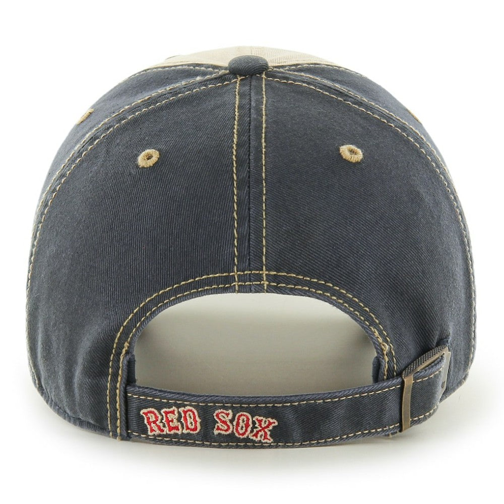 Boston Red Sox '47 Yosemite Freshman Clean Up Adjustable Hat - White/Navy - 47 brand Discount