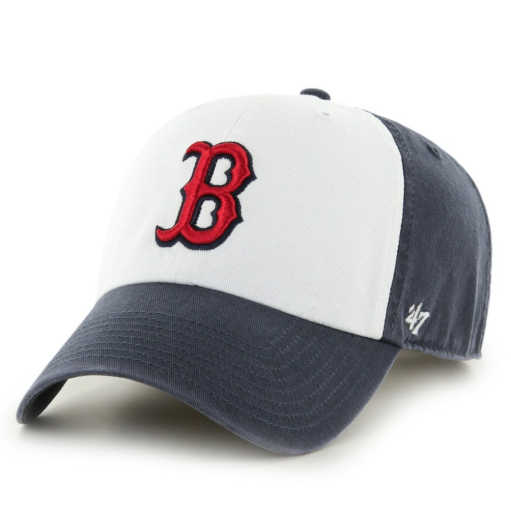 Boston Red Sox '47 Freshman Clean Up Adjustable Hat - Navy/White - 47 brand Sale