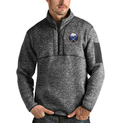 Buffalo Sabres Antigua Fortune Half-Zip Pullover Jacket - Heather Gray - NHL 4080577