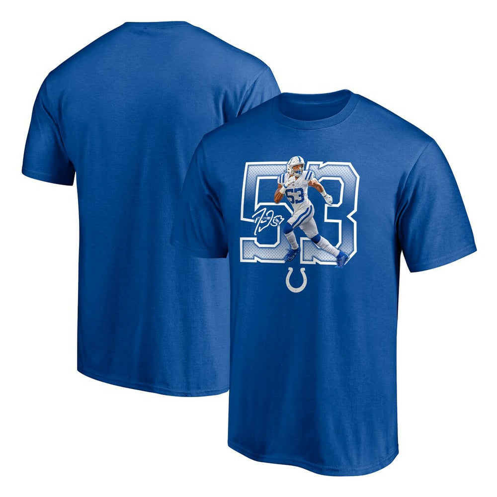 Fanatics Shaquille Leonard Indianapolis Colts Powerhouse Player Graphic T-Shirt Royal