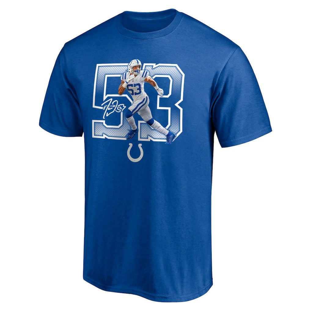 Fanatics Shaquille Leonard Indianapolis Colts Powerhouse Player Graphic T-Shirt Royal