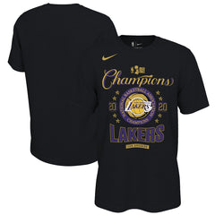 Los Angeles Lakers 2020 NBA Finals Champions Locker Room T-Shirt Black | Nike outlet