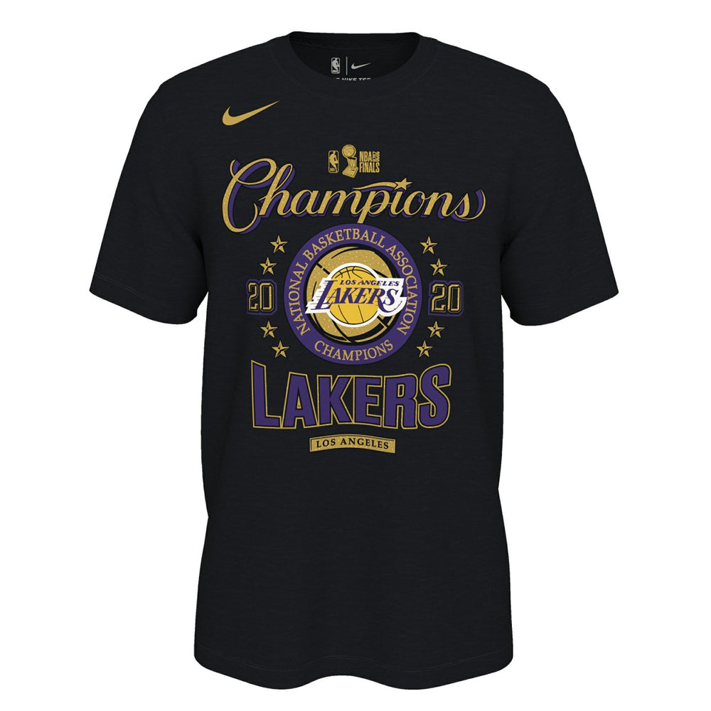 Los Angeles Lakers 2020 NBA Finals Champions Locker Room T-Shirt Black | Nike outlet