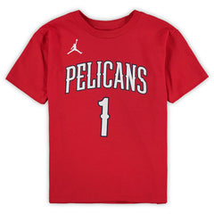 Zion Williamson New Orleans Pelicans Jordan Brand Preschool Statement Edition Name & Number T-Shirt Red