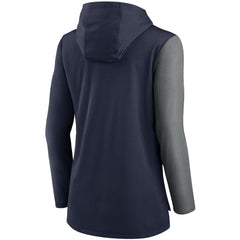 Nike Tennessee Titans Women's Chevron Hoodie Performance Long Sleeve T-Shirt Navy/Heathered Charcoal