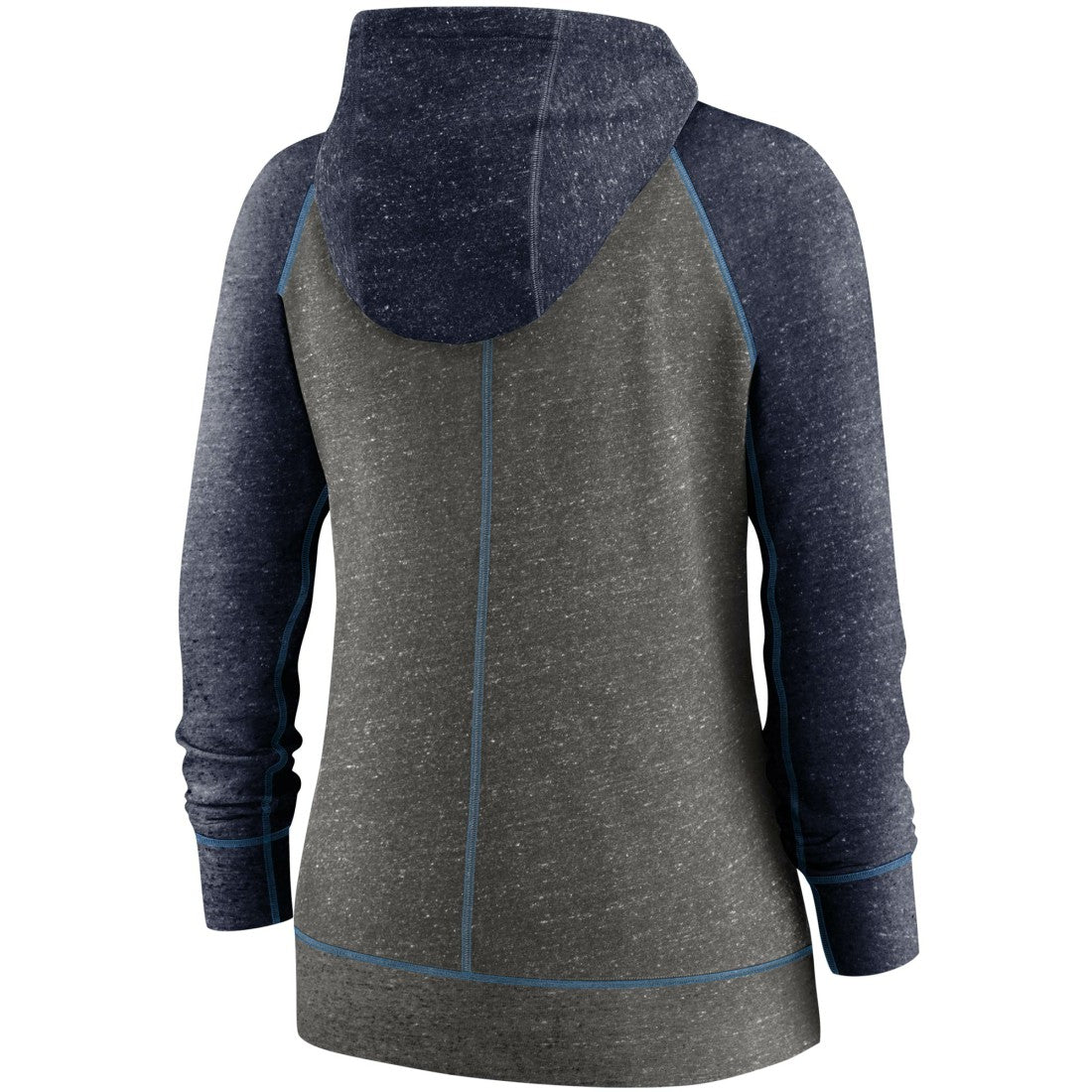 Nike Tennessee Titans Women's Gym Vintage Raglan Full-Zip Hoodie Heathered Charcoal/Navy