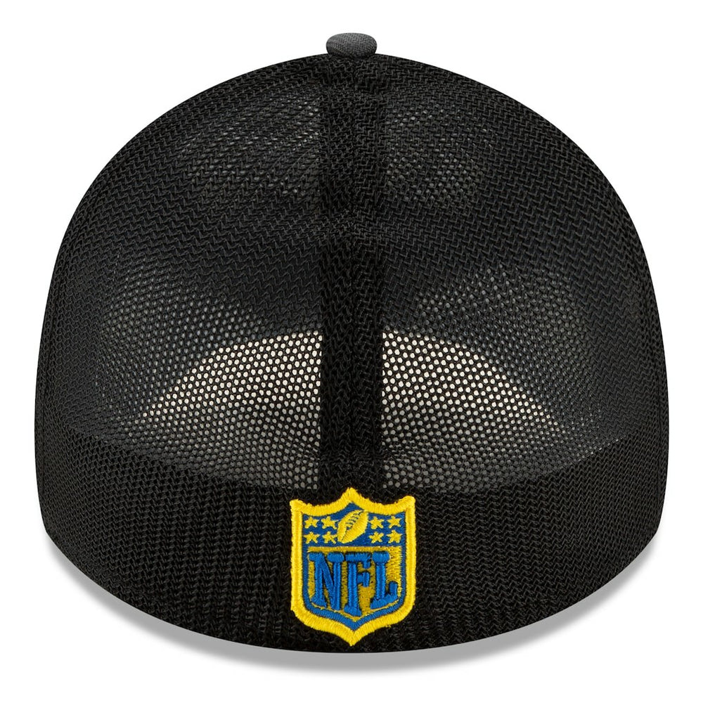 Los Angeles Rams New Era 2021 NFL Draft Trucker 39THIRTY Flex Hat Graphite/Royal