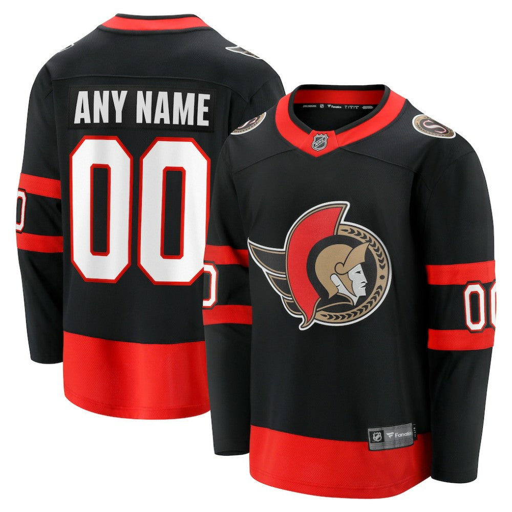 Ottawa Senators Fanatics Home Custom Breakaway Jersey - Black - NHL 4102937
