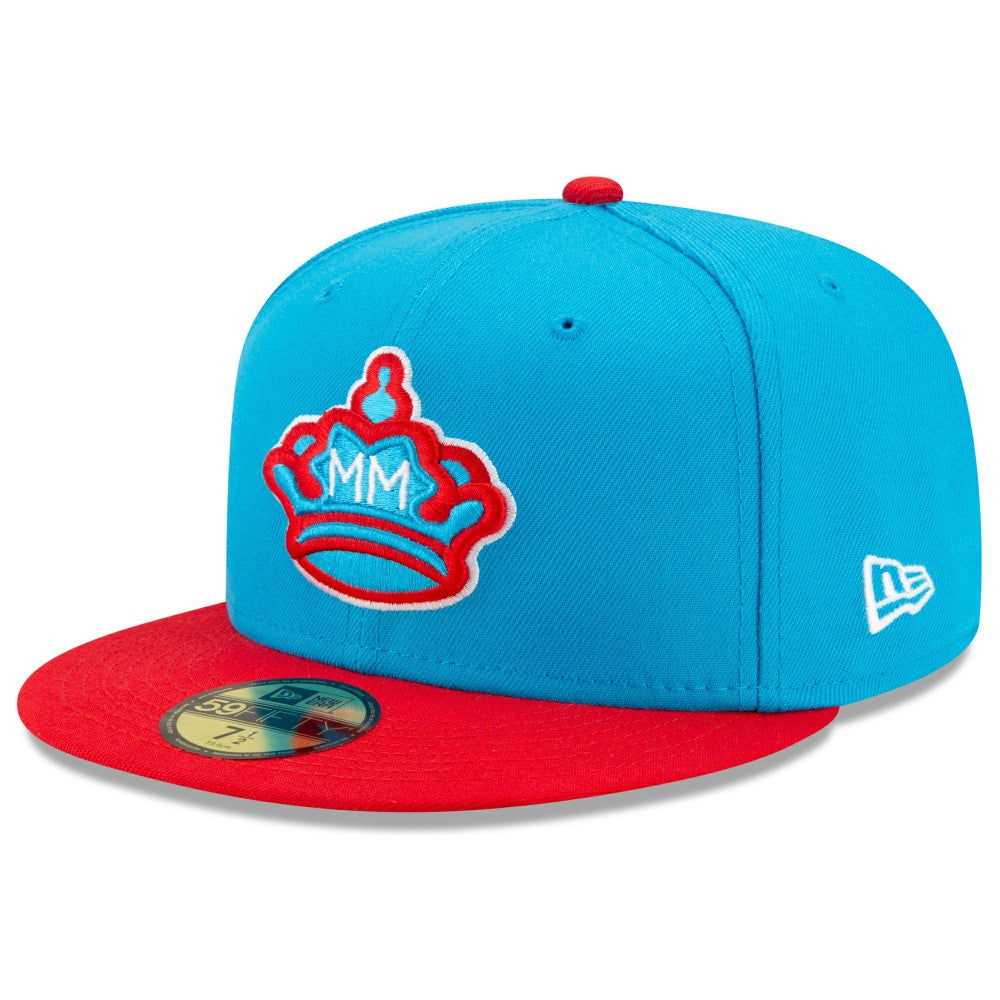 Miami Marlins New Era 2021 City Connect 59FIFTY Fitted Hat - Blue/Red - New Era on Sale