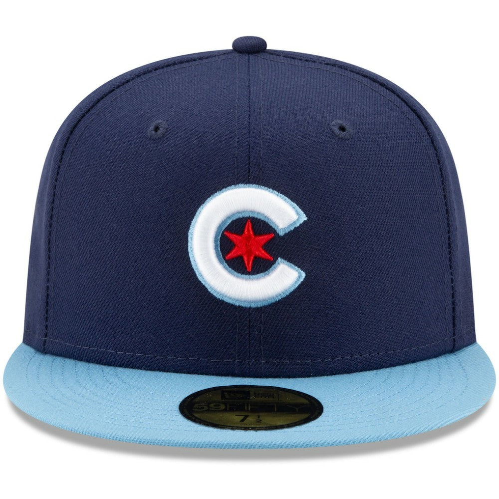 Chicago Cubs New Era 2021 City Connect 59FIFTY Fitted Hat - Navy/Light Blue - New Era Lifestyle