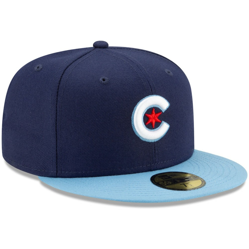 Chicago Cubs New Era 2021 City Connect 59FIFTY Fitted Hat - Navy/Light Blue - New Era Lifestyle