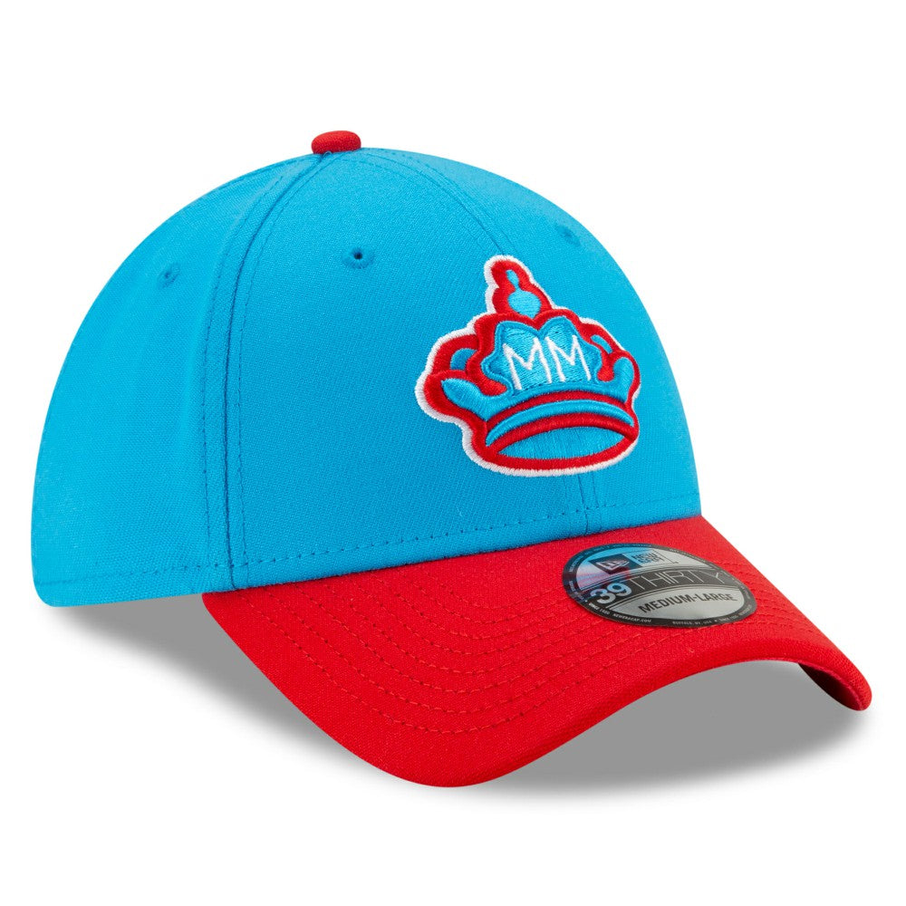 Miami Marlins New Era 2021 City Connect 39THIRTY Flex Hat - Blue/Red - New Era Discount